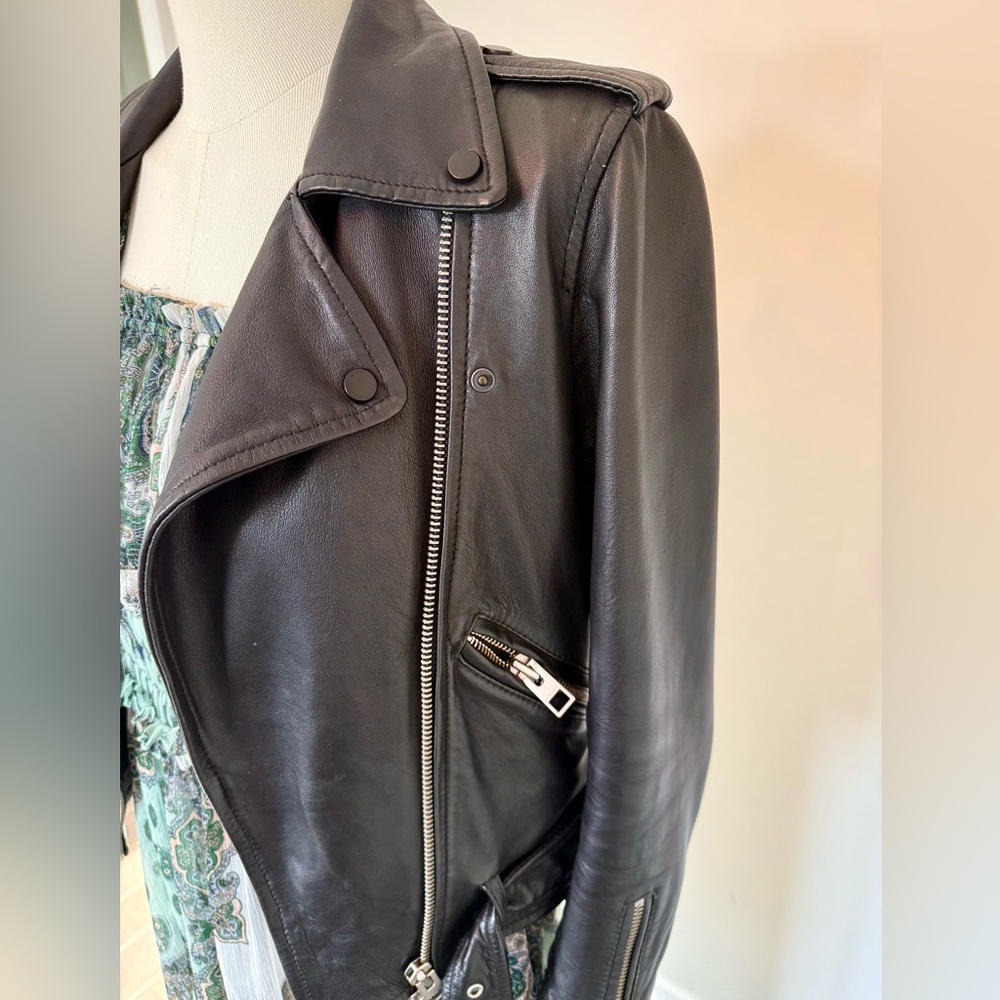 AllSaints Balfern Leather Biker Jacket - Picture 6 of 10